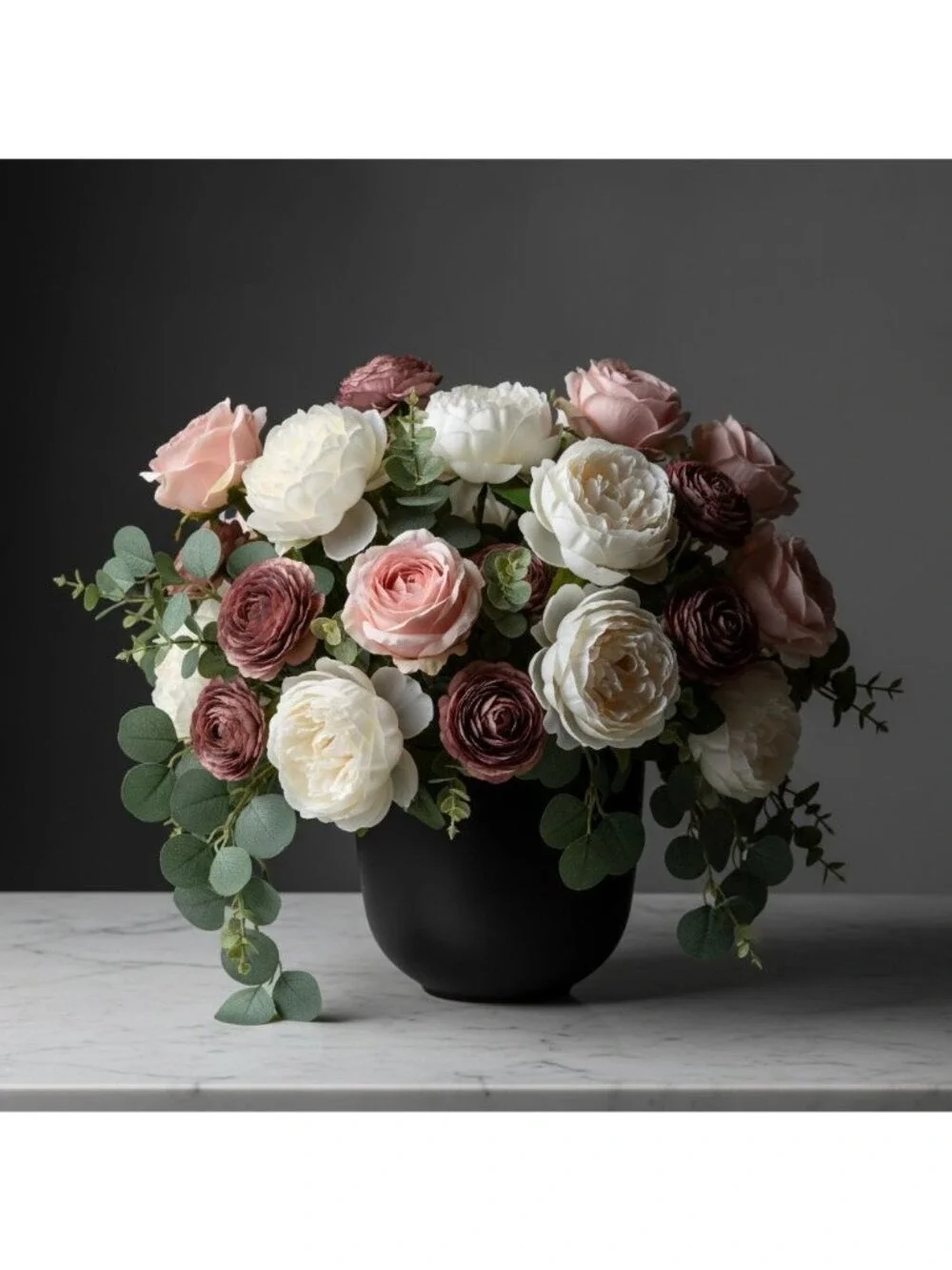 Blush Pink Artificial Roses Set Of 3 Fake Flower Stems Silk Roses Long Stem Wedd